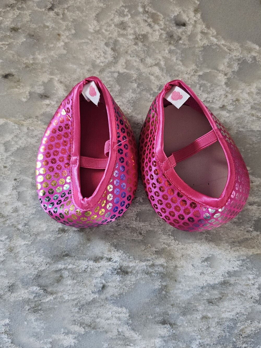 Build A Bear Pink Sequin Shoes Flats Dressy Mary Jane Stuffed Animal Accessories